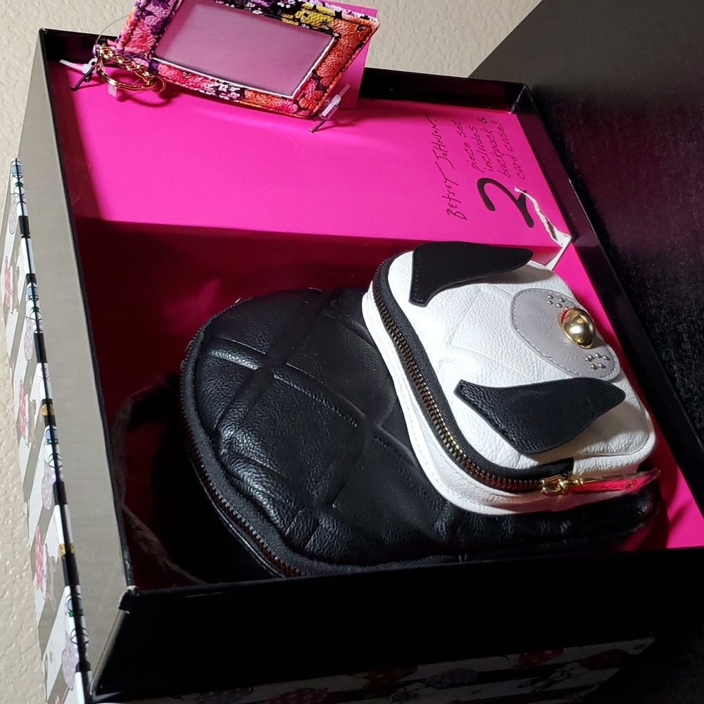 Betsey Johnson Mini Backpack + Credit Card Holder Set - Picture 8 of 11